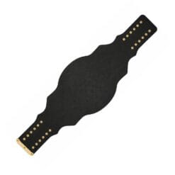 Compatible Crown Jewel Men's Championship Replica Title Belt genuine leather replacement strap in black.