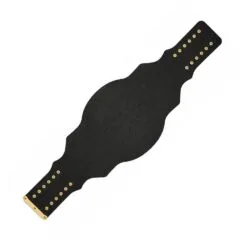Compatible Crown Jewel Men's Championship Replica Title Belt genuine leather replacement strap in black.