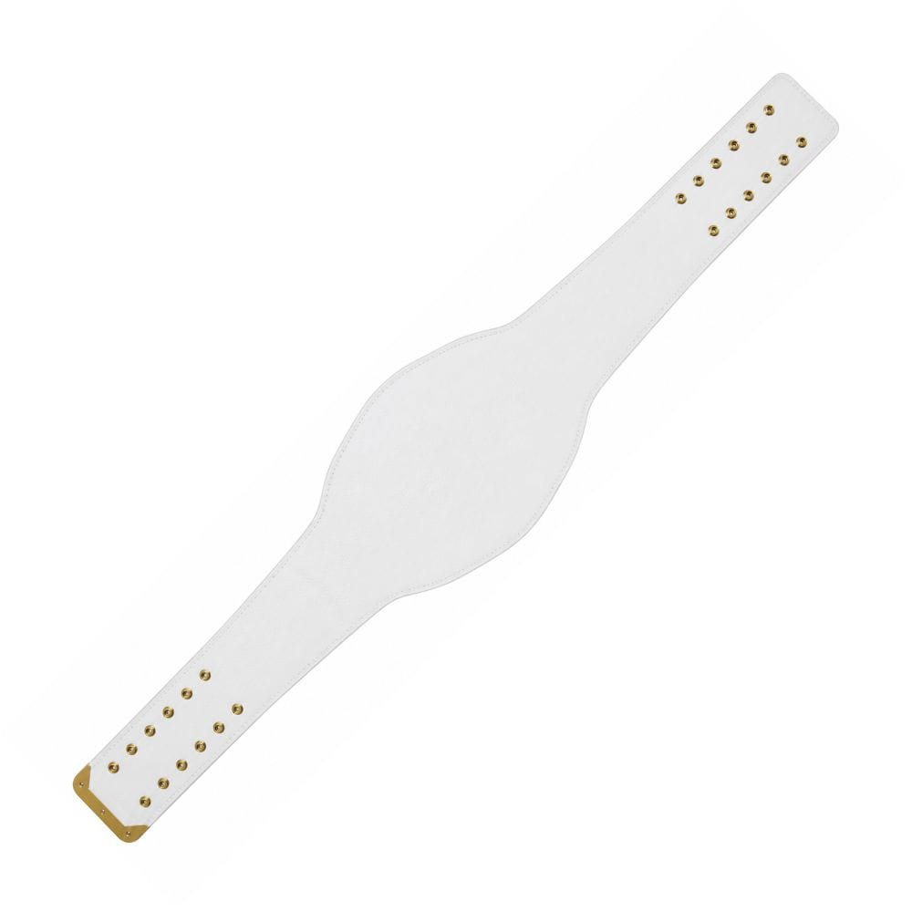 Compatible Intercontinental Championship Replica Title Belt White Leather Strap made from genuine leather.