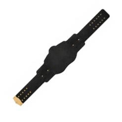 Compatible Tag Team Championship Replica Title Belt genuine leather replacement strap in black.