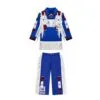 Men's Blue Cotton Western Fringe Outfit with Beaded Trim including matching shirt and trousers